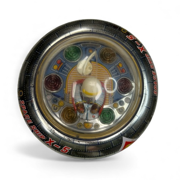 Rare Vintage 60s SPACE SHIP X-5 Tin And & Plastic Battery Operated Japan Toy - Picture 2 of 5